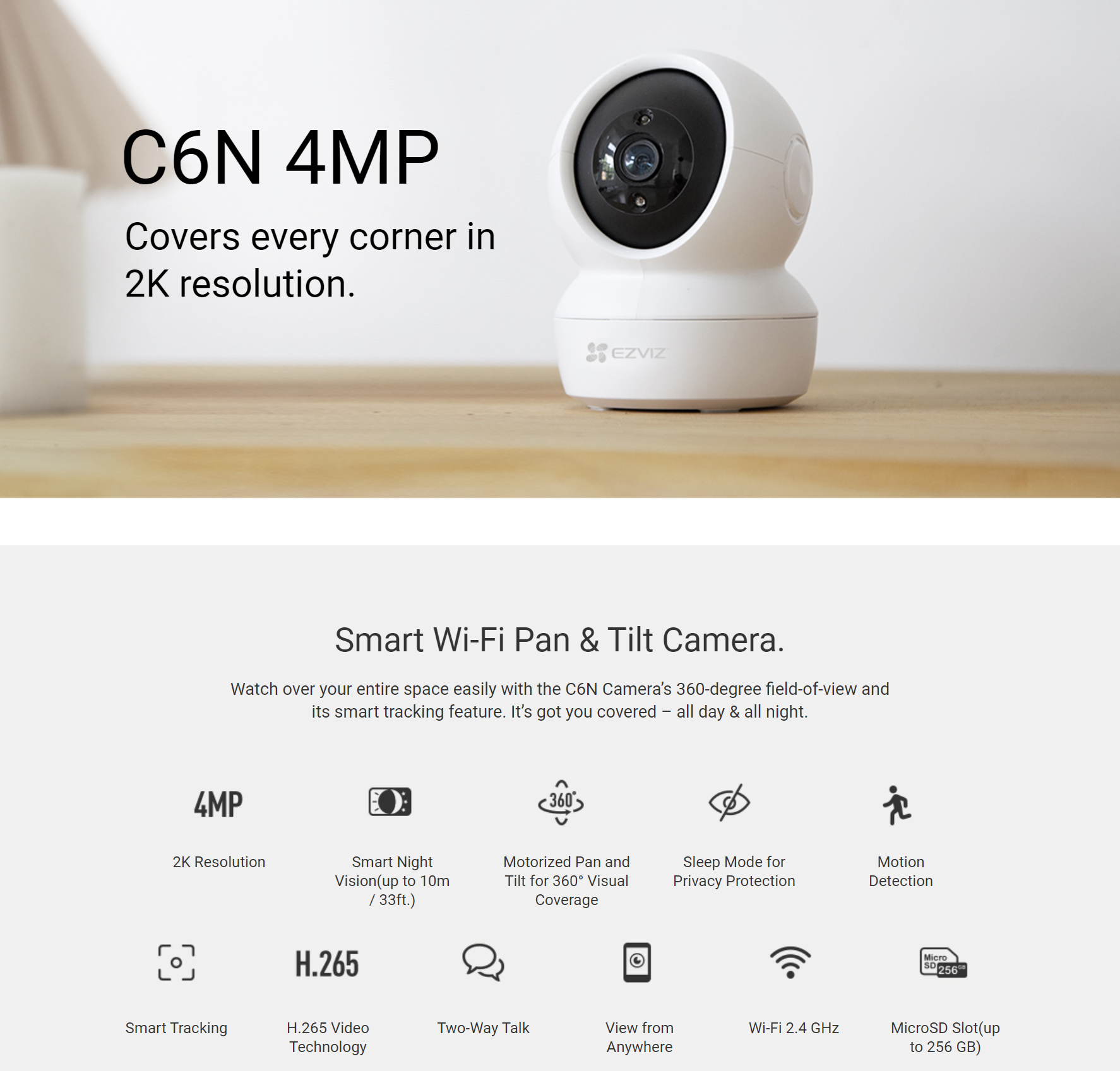 Ezviz C6n 4mpnight Visionpan And Tilt Camera