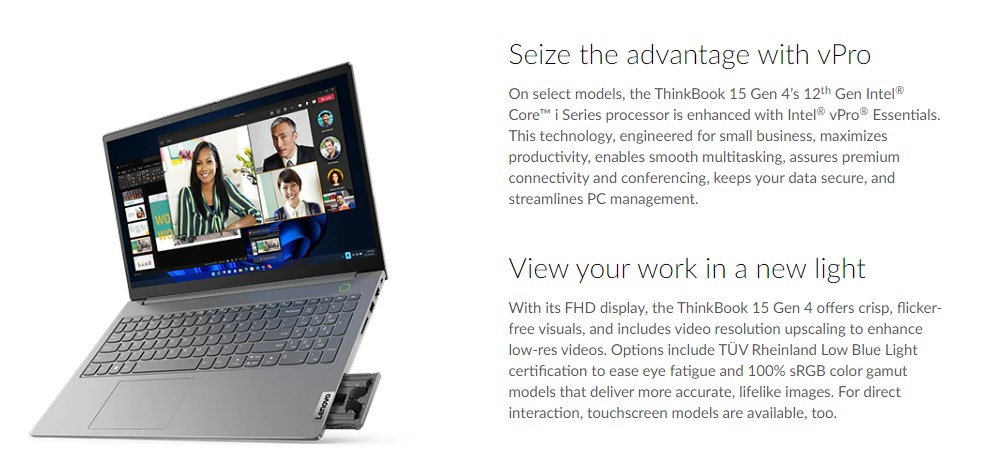  Lenovo ThinkBook 15 G4 15.6" FHD Laptop, i7-1255U, 8GB RAM, 512GB SSD, Windows 11 Pro