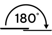 180° hinge