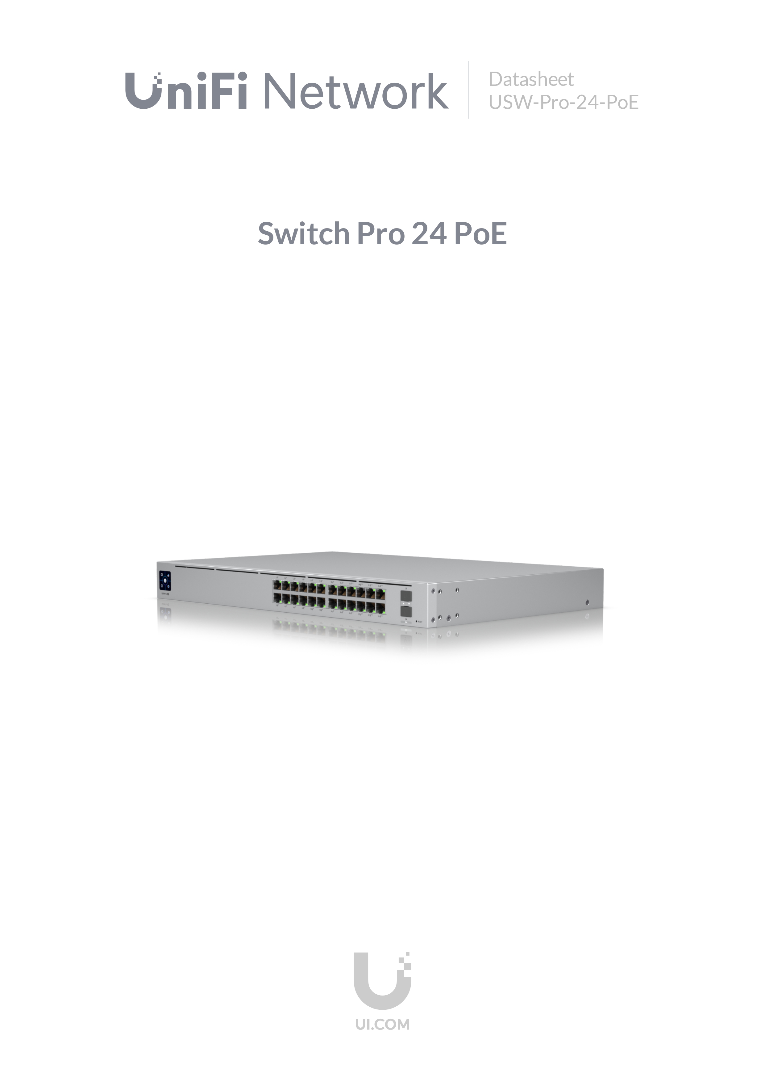 Ubiquiti Networks UniFi Pro PoE 24-Port Gigabit Managed PoE Network Switch  with SFP+ 